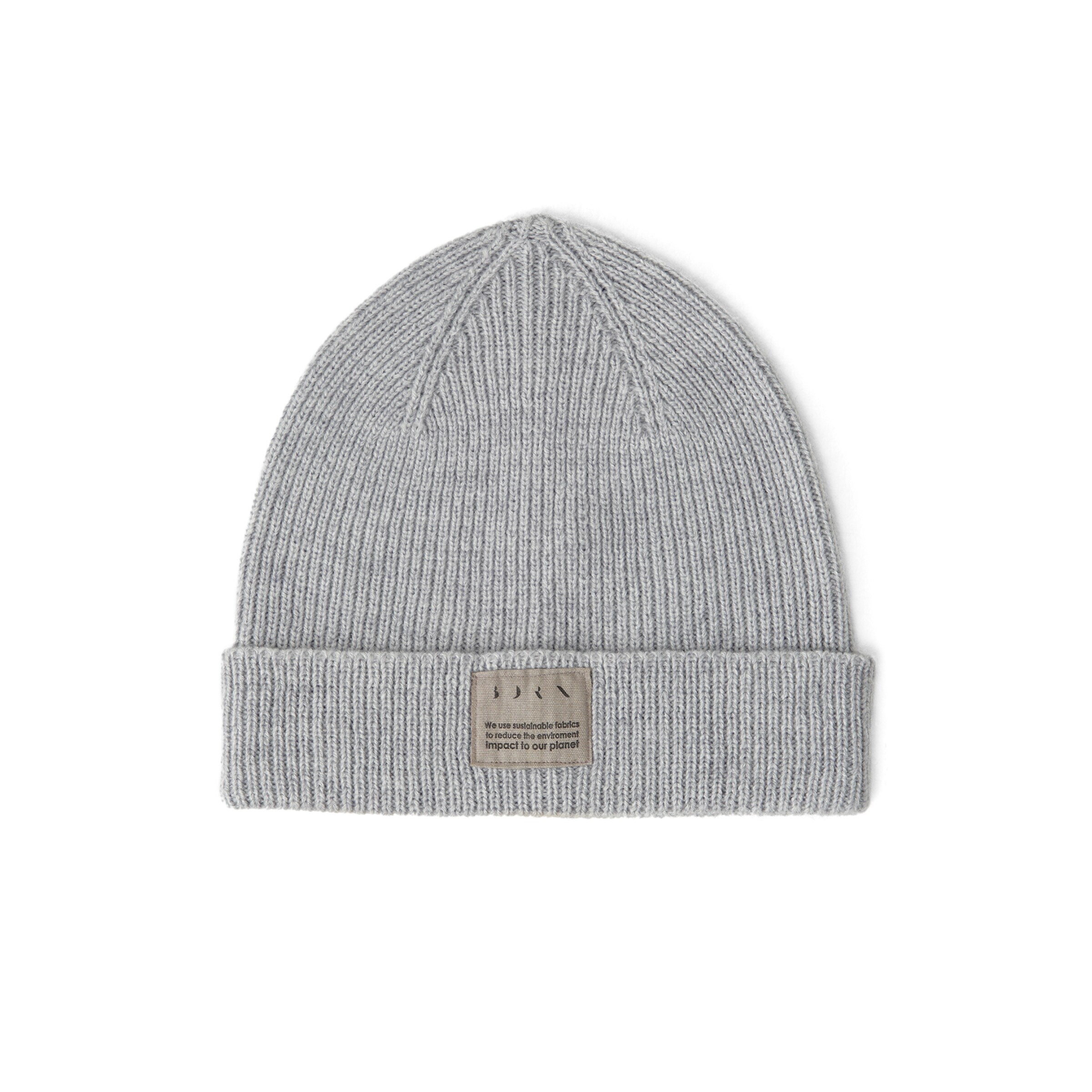 Born Living Yoga Beanie ' Indo ' in Grey: front