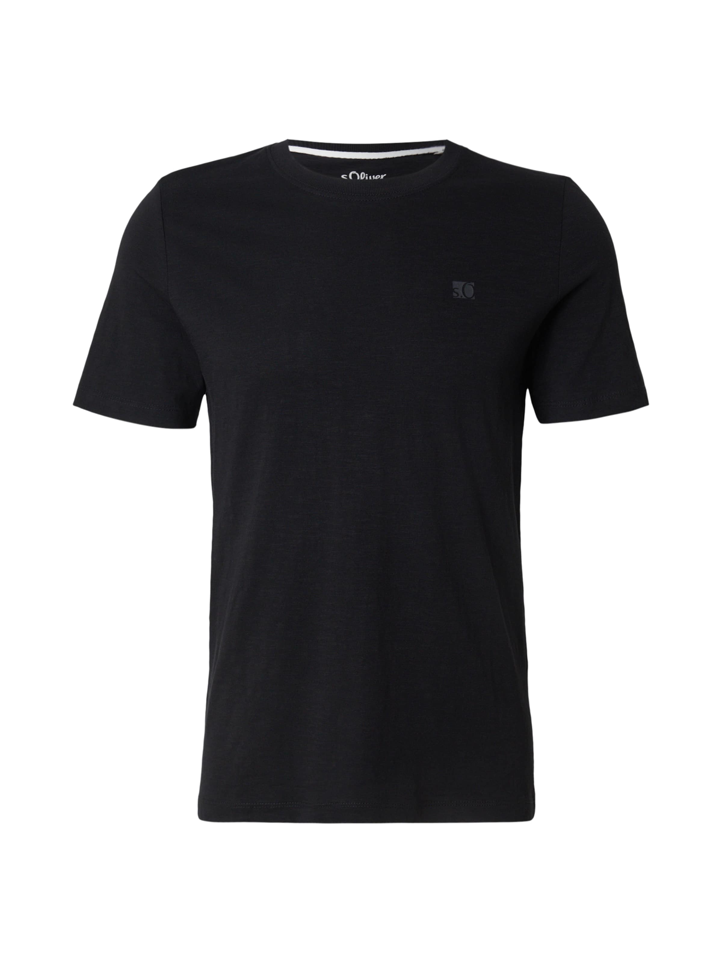 s.Oliver T-shirt i svart: framsida