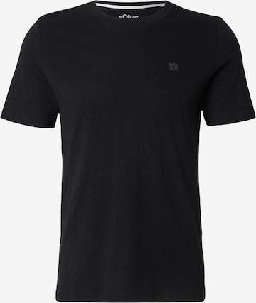 s.Oliver T-shirt i svart: framsida