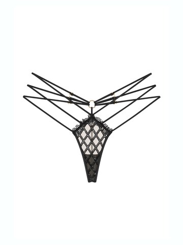 GOD SAVE QUEENS String 'Valentina G-String' in Zwart: voorkant