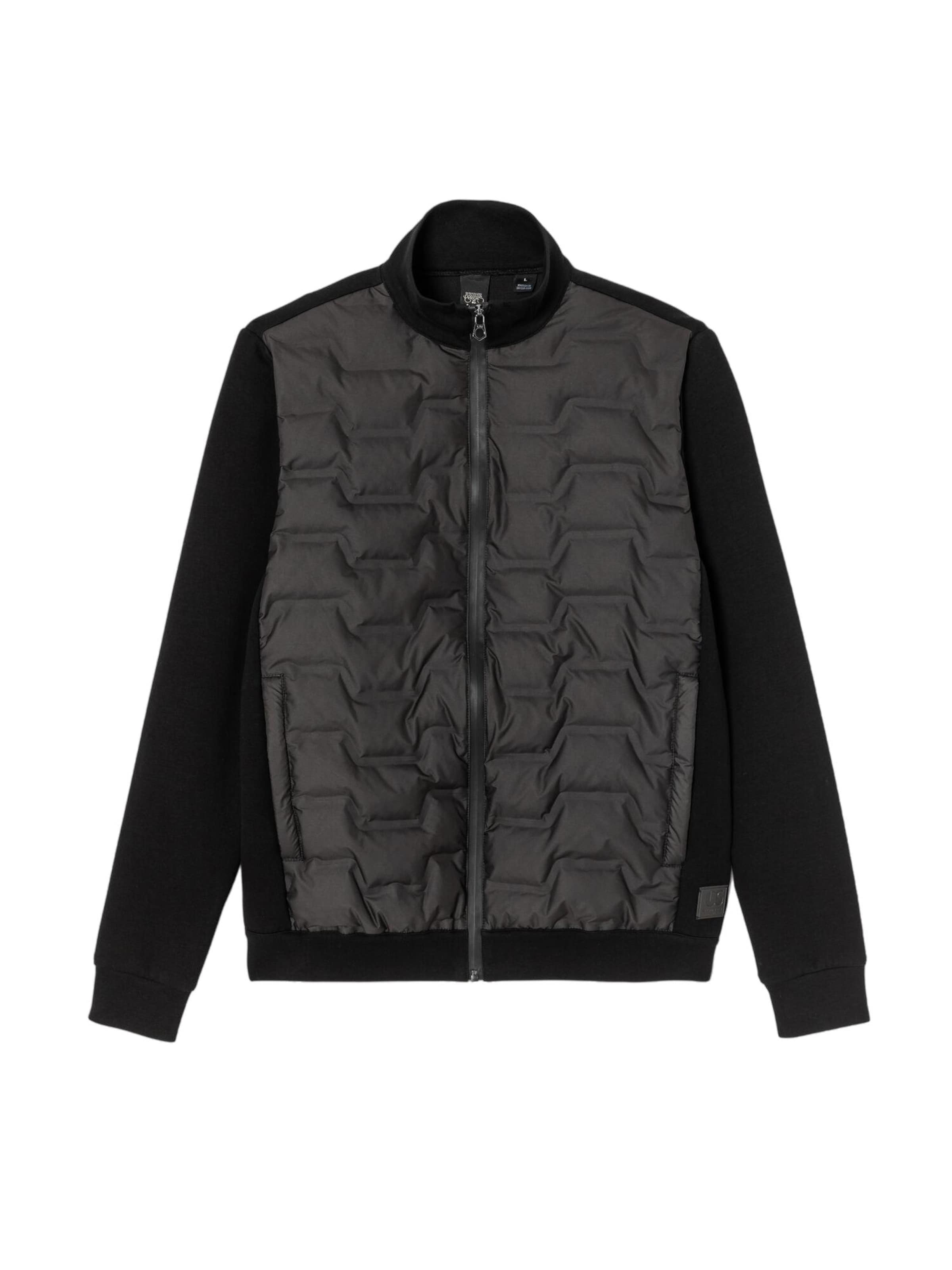 Le Temps Des Cerises Zip-Up Hoodie 'Miron' in Black: front