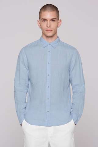 CMPD Slim fit Button Up Shirt in Blue: front