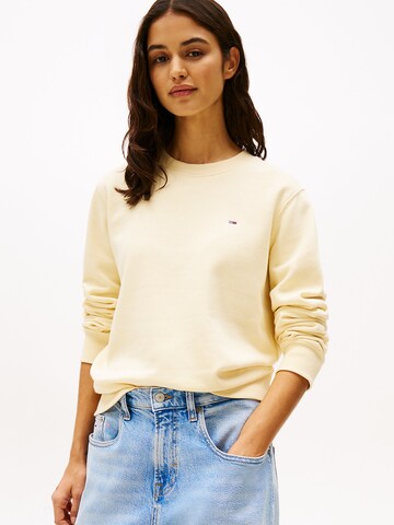 Tommy Jeans Sweatshirt in Geel: voorkant