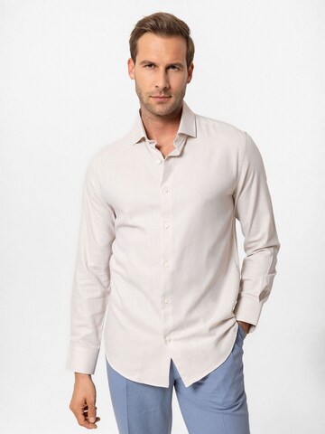 Antioch Slim fit Button Up Shirt in Grey: front