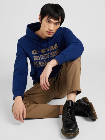 G-Star RAWSweater majica 'Distressed Originals' - plava boja