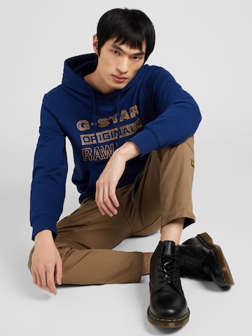 G-Star RAW Sweatshirt 'Distressed Originals' in Blau