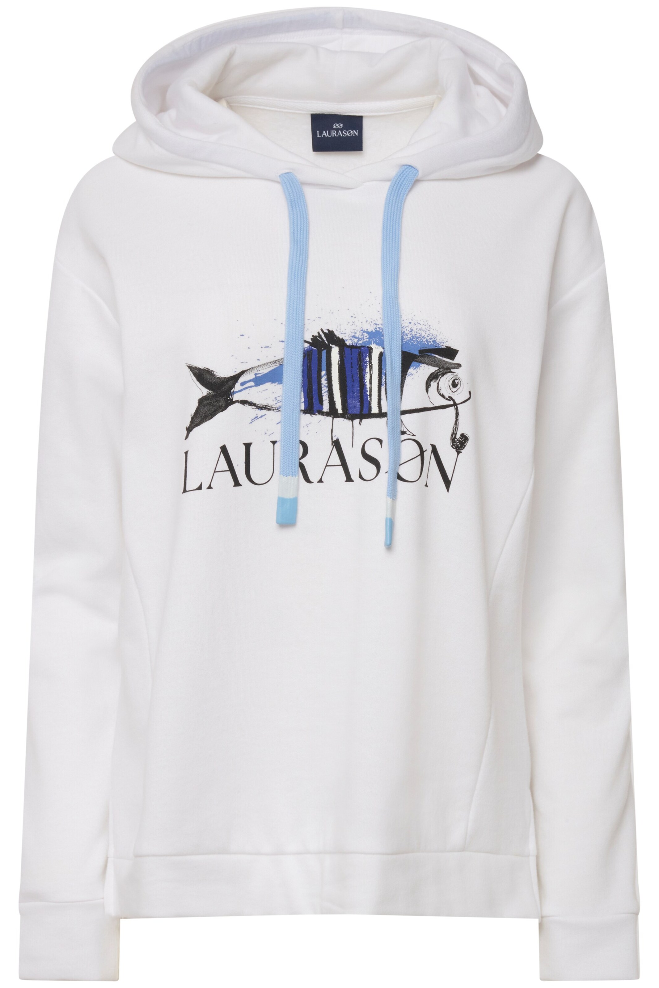 LAURASØN Sweatshirt in Weiß: Vorderseite