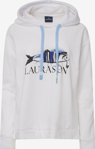 Sweat-shirt LAURASØN en blanc : devant