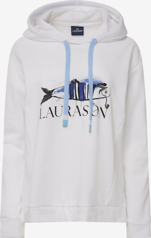 LAURASØN Sweatshirt in White: front