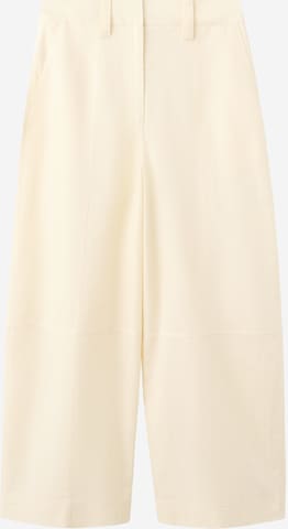 Pantaloni 'LATTE' de la MANGO pe bej: față