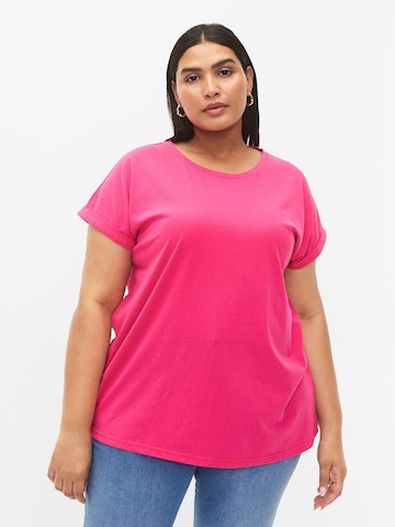 Zizzi Shirt 'KATJA' in Roze: voorkant