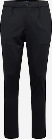 Kronstadt Regular Pleat-Front Pants 'Club' in Black: front