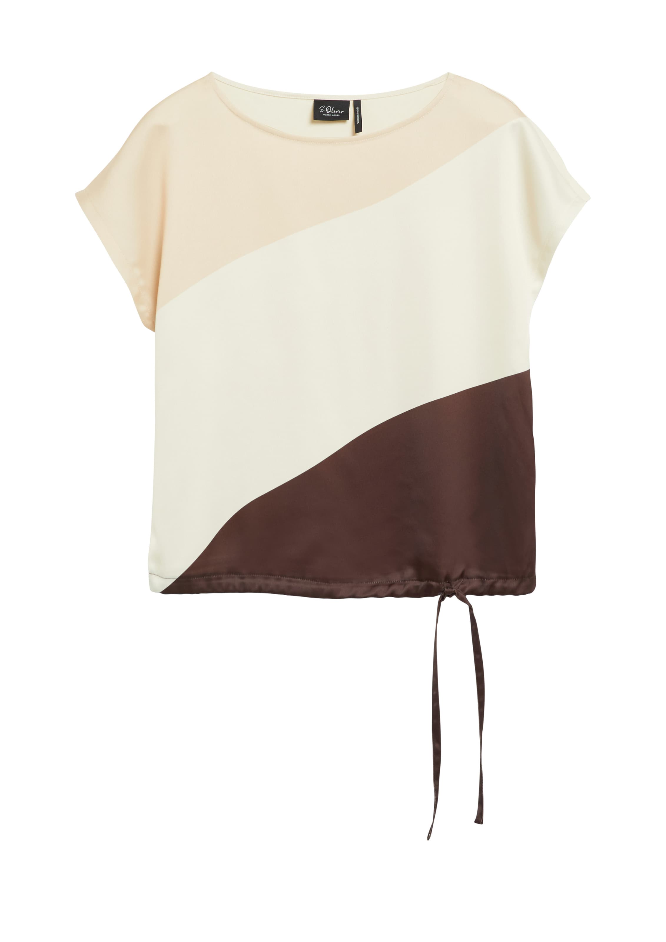 s.Oliver BLACK LABEL Shirt in Beige: front