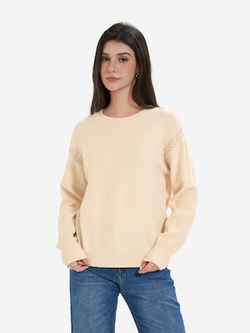 Imily Bela Pullover in Beige: Vorderseite