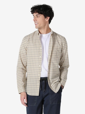 Coupe regular Chemise Colin's en jaune : devant