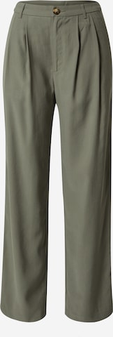 Pantaloni con pieghe 'Nimma' di Moves in verde: frontale