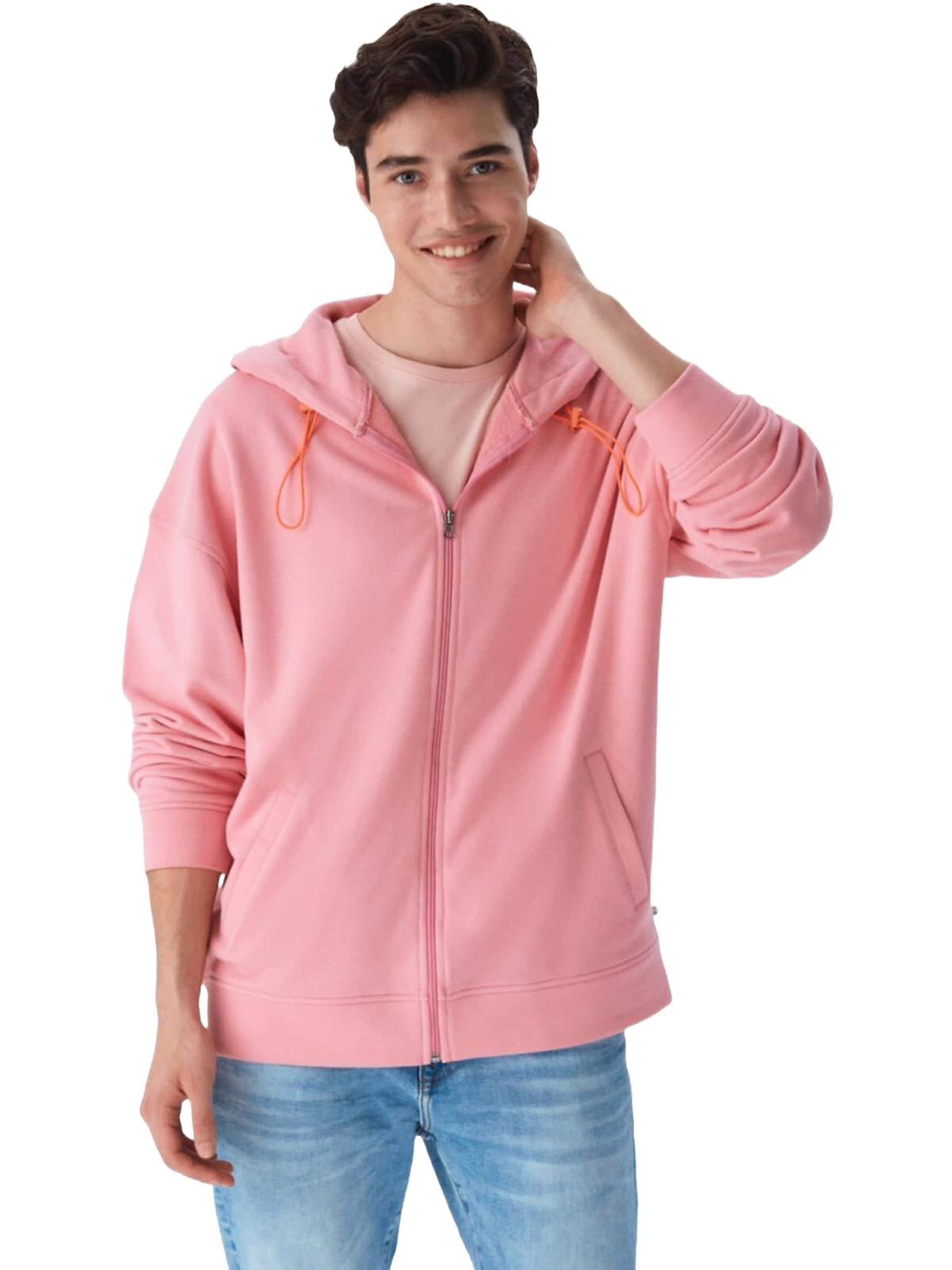 LTB Jeans - Sudadera con cremallera en rosa: frente