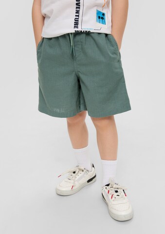 s.Oliver - Pierna ancha Pantalón en verde: frente