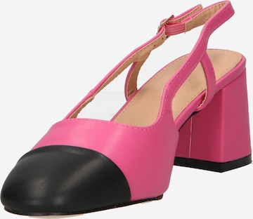 Wallis - Sapatos abertos atrás 'Estelle' em rosa: frente