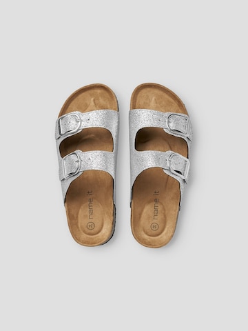 NAME IT Sandaler 'Floral' i sølv