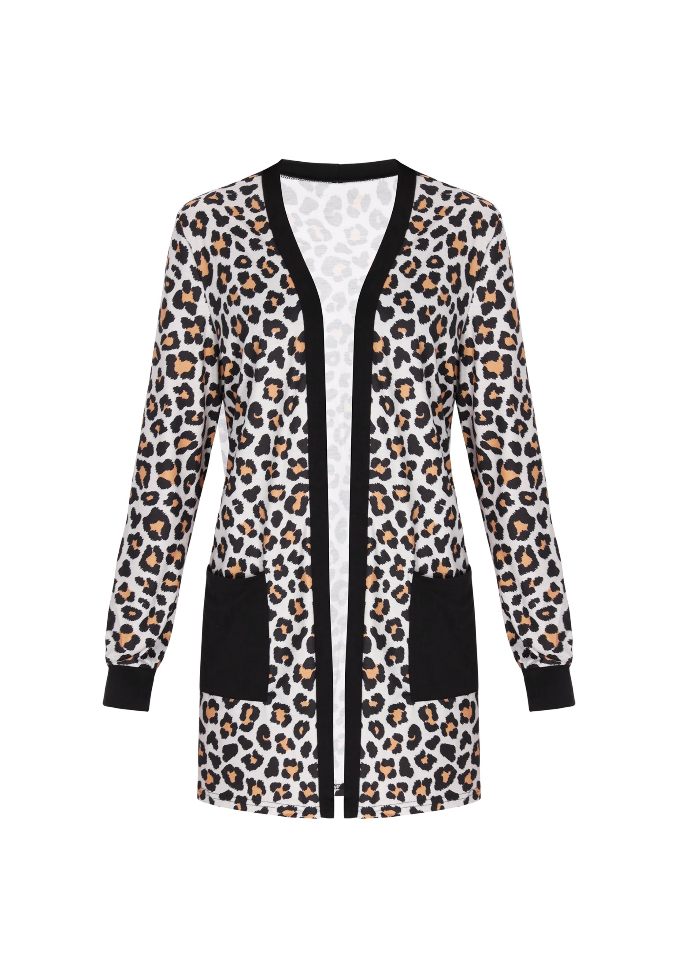 NAEMI Gebreid vest 'Fashion Look' in Zwart: voorkant