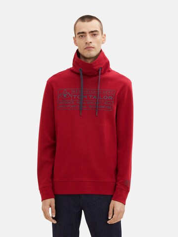 Sweat-shirt TOM TAILOR en rouge : devant