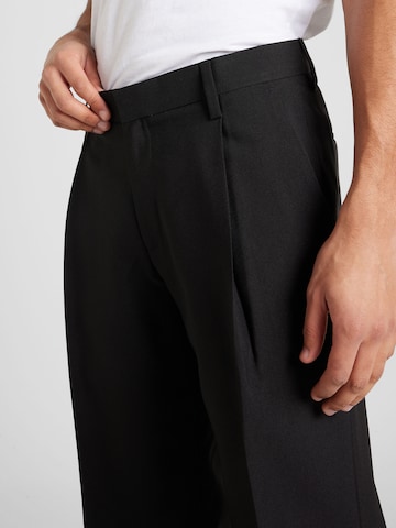 JACK & JONES Loose fit Trousers with creases 'BILL DAYTON' in Black