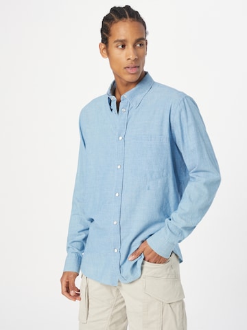 ARMEDANGELS Regular fit Button Up Shirt 'VASO' in Blue: front