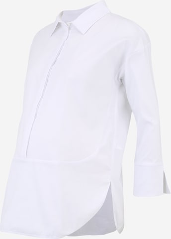 Camicia da donna di Attesa in bianco: frontale