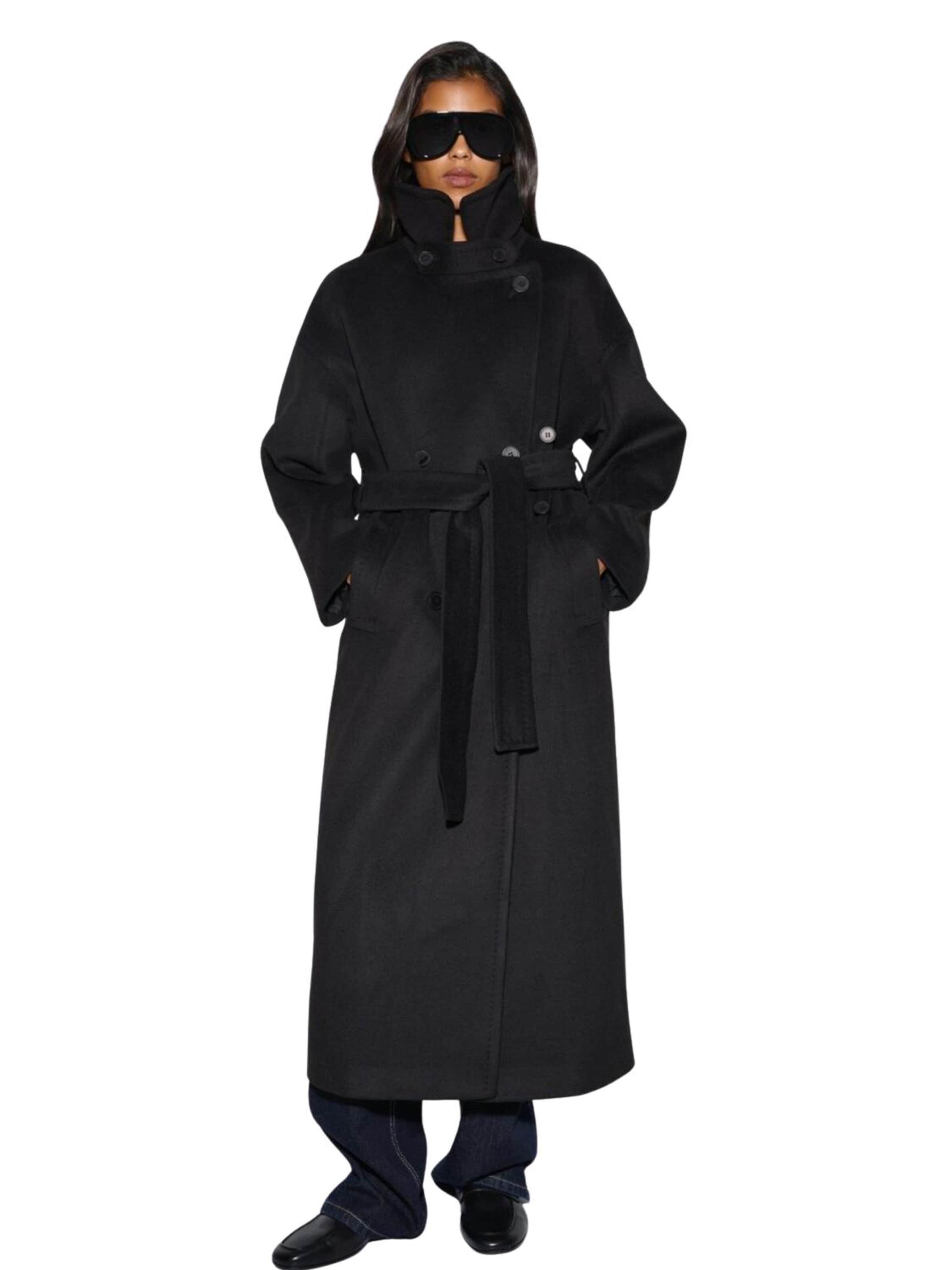 Manteau mi-saison '390-12001' Estro en noir : devant