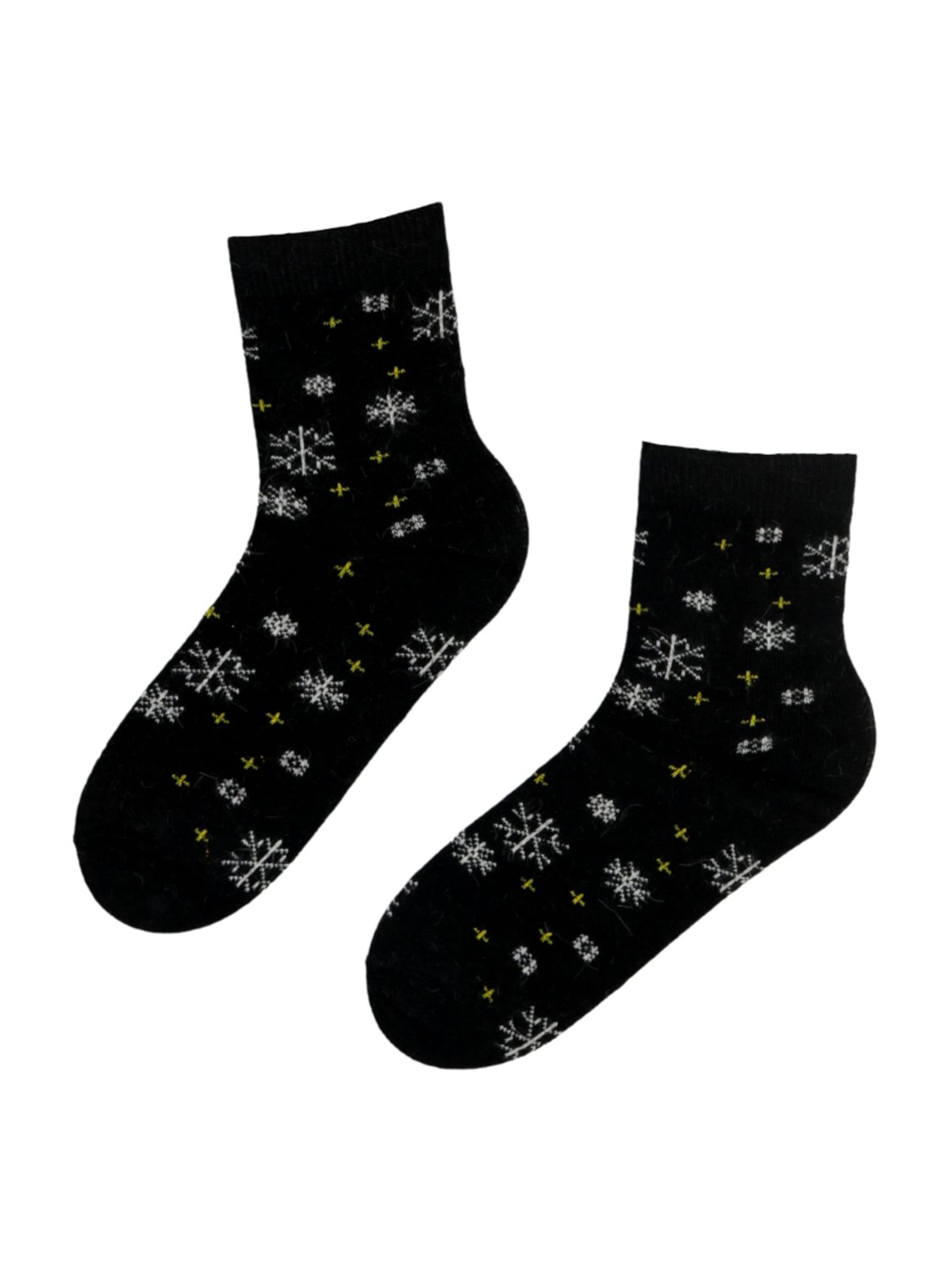 Calzino 'SNOWY wool socks' di Sokisahtel in nero: frontale