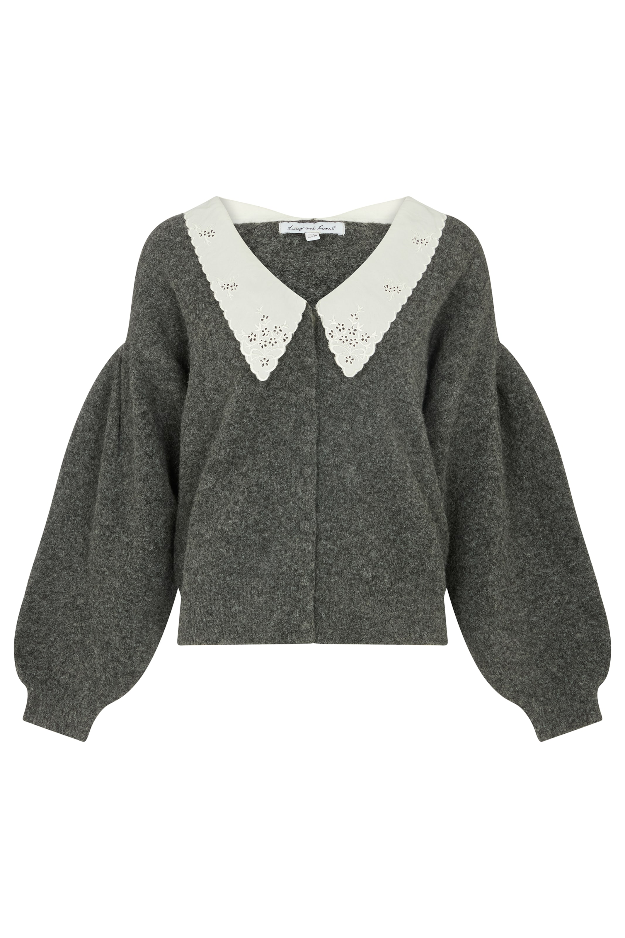 lily and lionel Strickjacke 'Suzzanna' in Grau: Vorderseite