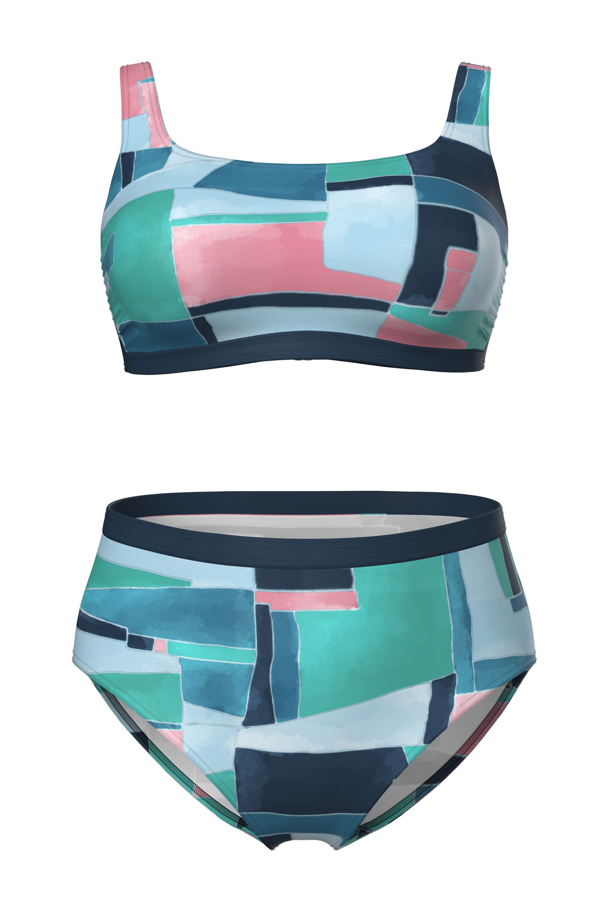 Ulla Popken Bandeau BH in Grün: Vorderseite