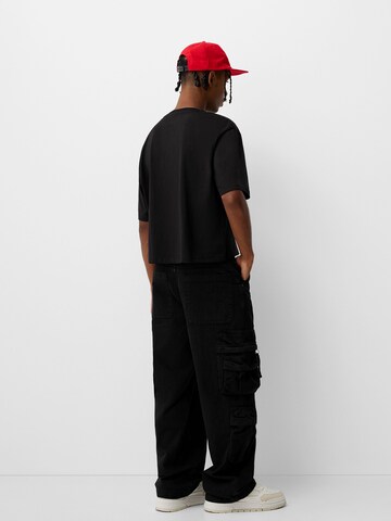 Loosefit Pantalon cargo Bershka en noir