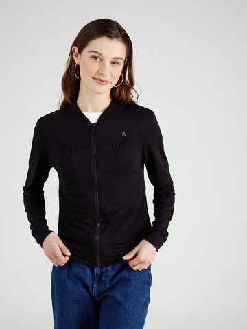 Ragwear Zip-Up Hoodie 'KENIA' in Black: front