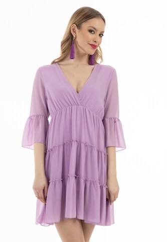 Robe faina en violet : devant