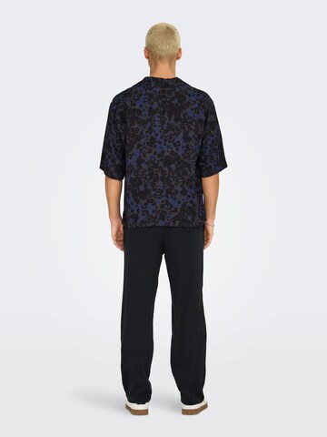 Only & Sons Comfort fit Button Up Shirt 'ONSHarris' in Blue