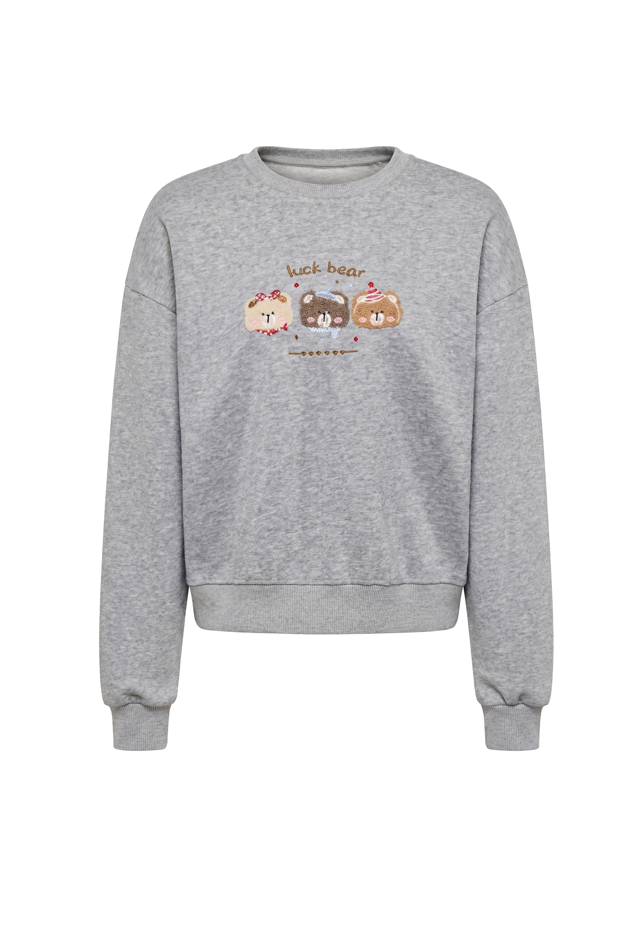 MYMO Sweatshirt  'Pop' in Grau: Vorderseite