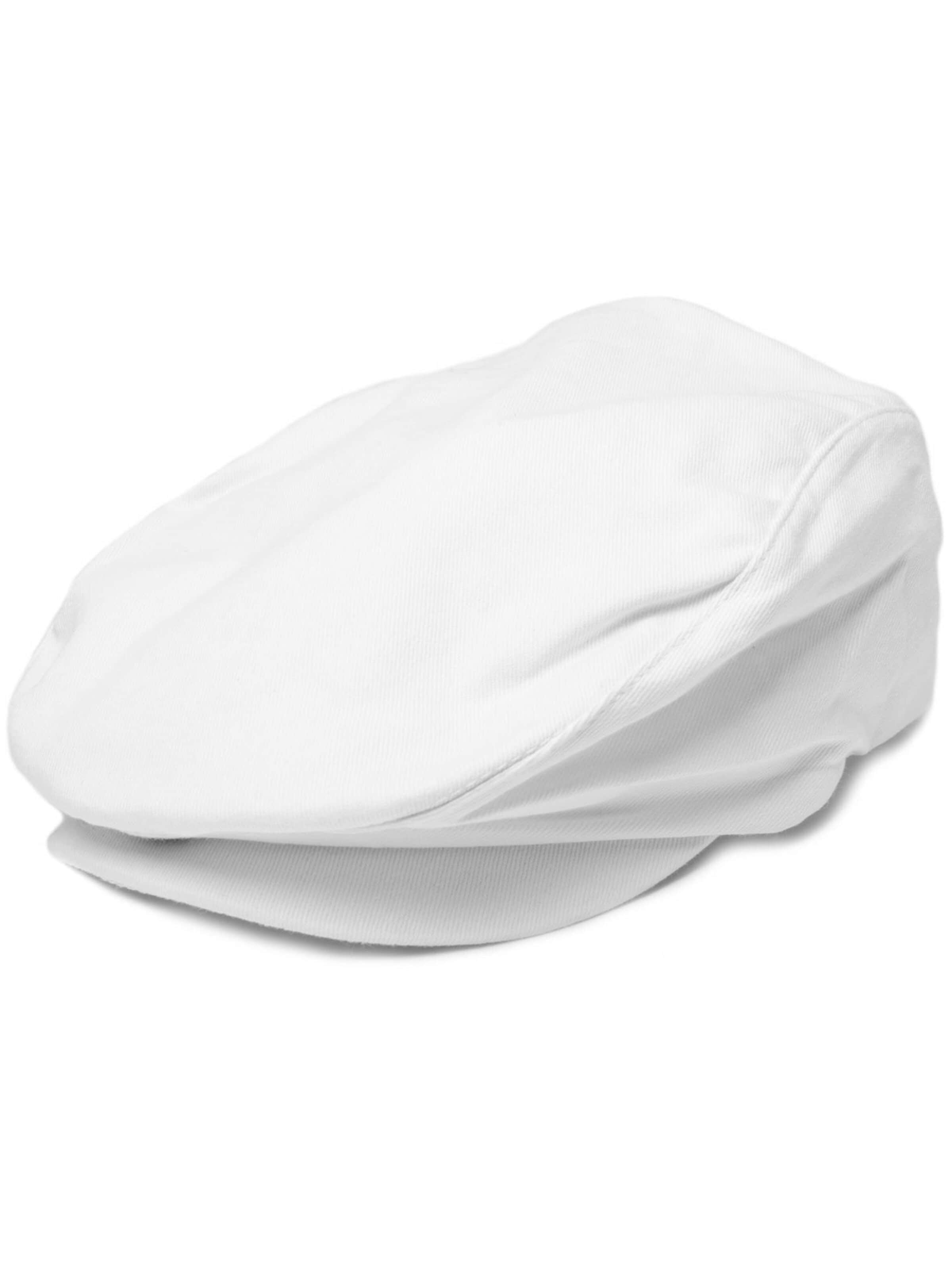 styleBREAKER Beanie 'Cabrio Cap einfarbig' in White: front