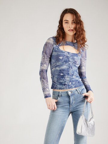 GUESS - Camisa 'BRIENNA' em azul: frente