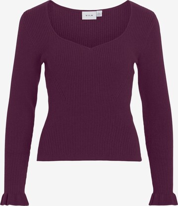 VILA Sweater 'LUSINDA' in Purple: front