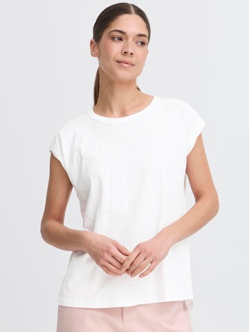PULZ Jeans T-Shirt ' PZViktoria' in Weiß: Vorderseite