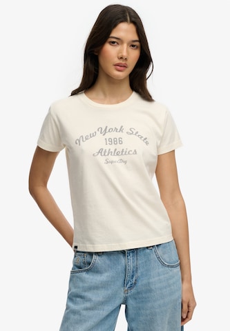 balts Superdry & Co T-Krekls 'Athletic Essentials': no priekšpuses