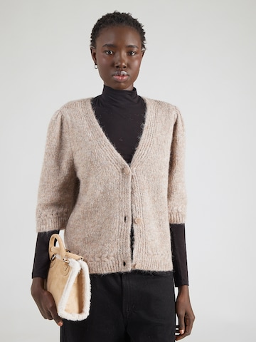 Cardigan 'ONLSTARLA' ONLY en marron : devant