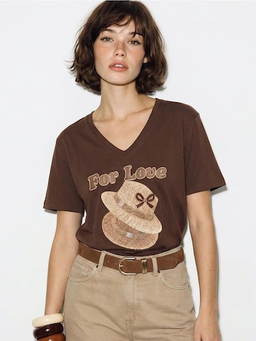 Maglietta 'T-Shirts' di Bianco Lucci in marrone