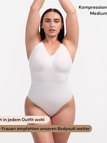 cfab (formerly creamy fabrics) Shapingbody 'Bodysuit Sculpting Shapewear mit Slip' i vit