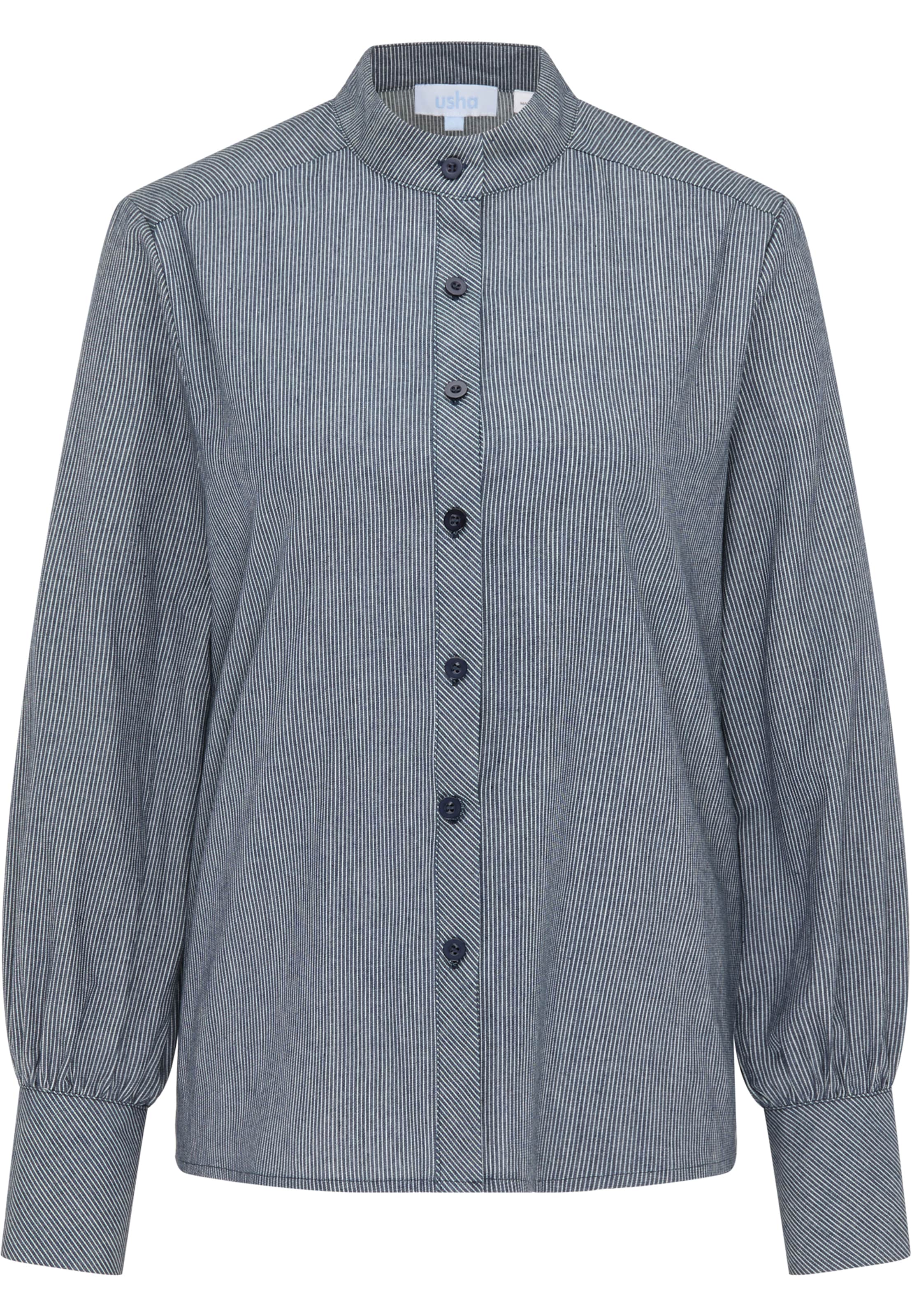 usha BLUE LABEL Blouse in Blauw: voorkant
