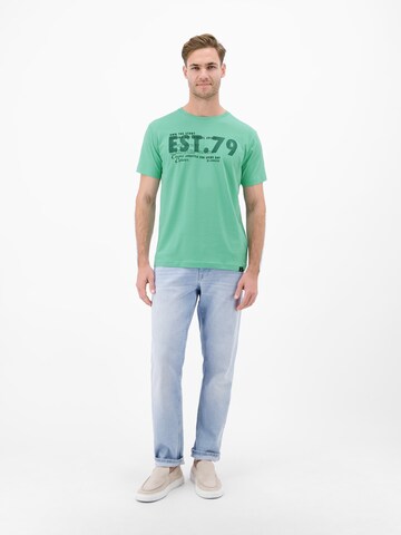 LERROS T-Shirt aus Baumwolle mit Brustprint in Grün