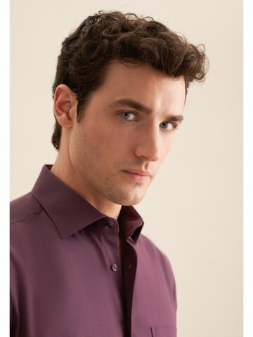 Coupe regular Chemise business SEIDENSTICKER en violet