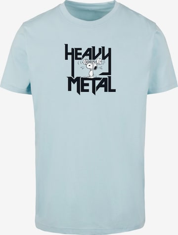 T-Shirt 'Peanuts - Heavy Metal' Merchcode en bleu : devant
